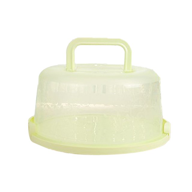 Matsuzay Caja redonda para pasteles de cocina, caja para mantener frescos, refrigerador, postre de frutas y verduras, con tapa y accesorios para Organizadores de utensilios de cocina verde