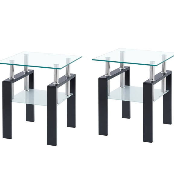 Clear Tempered Glass Table for Small Spaces in Office with Easy Assembly