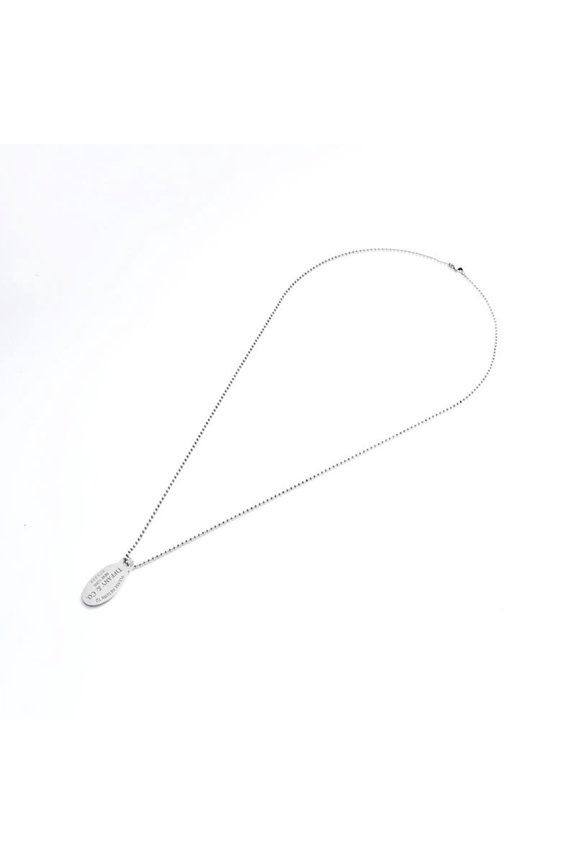 Pre-Owned Tiffany & Co. Return to Plate 925 Ball Chain Necklace in Silver, WS21852