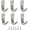 6Pcs-Silver, variant on J-Shaped Clothes Hook Wall Mounted Hooks Stainless Steel Coat Hooks Single Hole Wall Mount Hooks Hanger for Hanging Coat Clothes Hat Bag Purse Towel with Screws, Silver, 6Pcs