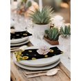 thumbnail image 5 of Sunflower Black Cloth Napkins Set of 6 Reusable Dinner Napkins, Watercolor Floral Vintage Farmhouse Cocktail Napkin Washable Table Napkins for Wedding/Holiday Party/Baby Shower 20"x20", 5 of 7