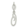 thumbnail image 4 of 925 Sterling Silver Initial O Shaped Pendant, 4 of 5