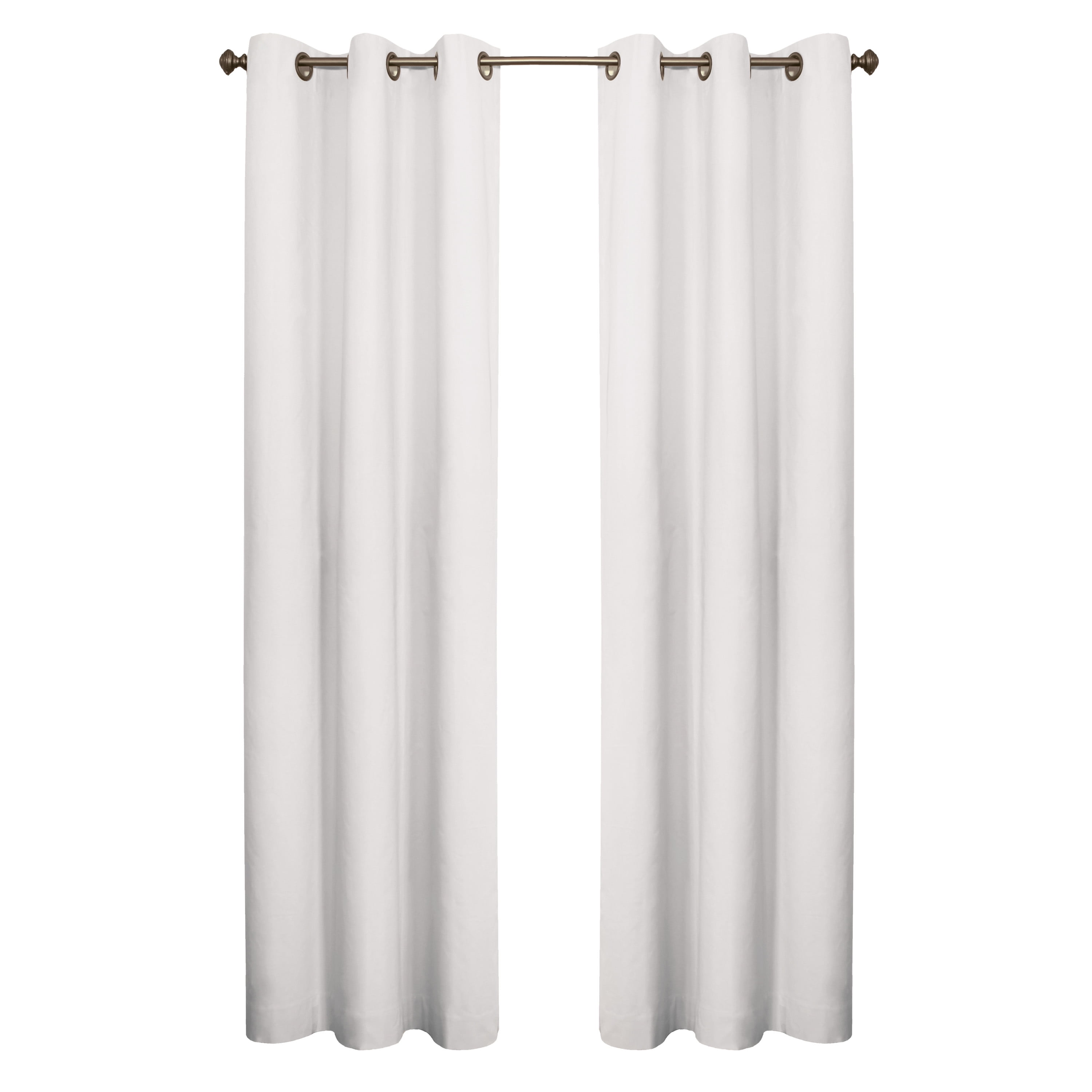Winmate Insulated Cotton Grommet Curtain Panel - Pair each 40" x 95" in White