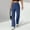 Blue, variant on ChaoHeng Women's Crinkle Ice Silk Casual Pants Drawstring Waist Sporty Pocket Jogger Trousers,Beige S