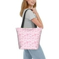 thumbnail image 2 of Pofeuu Ribbon Bow Print Women Fashion Shoulder Handbags Top Handle Satchel Bags Tote Shoulder Shopping Bag Stylish Canvas Tote Bag, 2 of 6