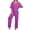 08-Rose Purple, variant on Lounge Sets for Women Knit Short Sleeve V-neck Tops and Long Pants Soft Comfy Pajamas Set Oversized 2 Piece Outfits
