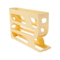 thumbnail image 1 of Soporte para huevos para refrigerador, contenedor para almacenamiento de huevos, bandeja de almacenamiento creativa, mantiene los huevos frescos, sopo Amarillo 4 niveles, 1 of 9