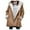 Brown, variant on Womens Plus Size Winter Coats Warm Sherpa Fleece Lined Jackets Hooded Parka Faux Long Sleeve Coat Outerwear with Pockets(4X-Large,Gray)