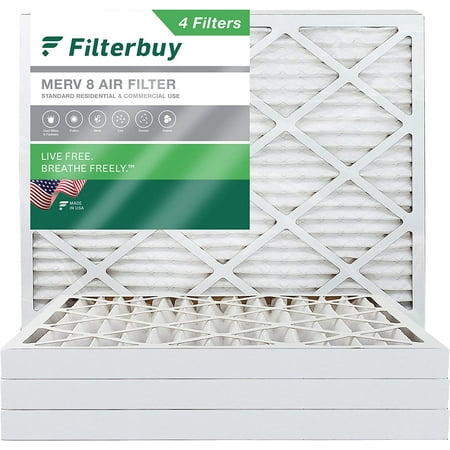 

Filterbuy 10x14x2 MERV 8 Pleated HVAC AC Furnace Air Filters (4-Pack)