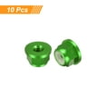 thumbnail image 3 of Nylon Insert Hex Lock Nuts, 10pcs - M3 x 0.5mm Aluminum Alloy Self-Locking Flange Nut (Green), 3 of 5