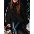thumbnail image 3 of Suéter PRETTYGARDEN 2025 Otoño Cuello Alto Tejido Grueso Negro S, 3 of 8