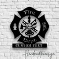 thumbnail image 3 of Handmadetneonsign Custom Firefighter Maltese Cross Metal Wall Art LED Light - Personalized Fireman, 3 of 5