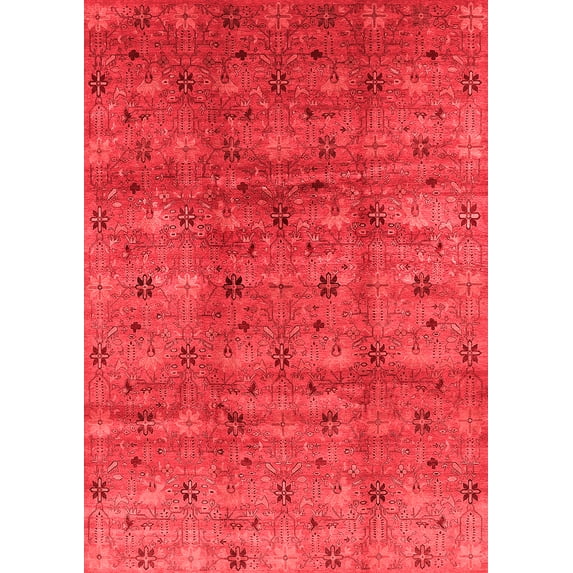 Ahgly Company Indoor Rectangle Oriental Red Industrial Area Rugs, 6' x 9'