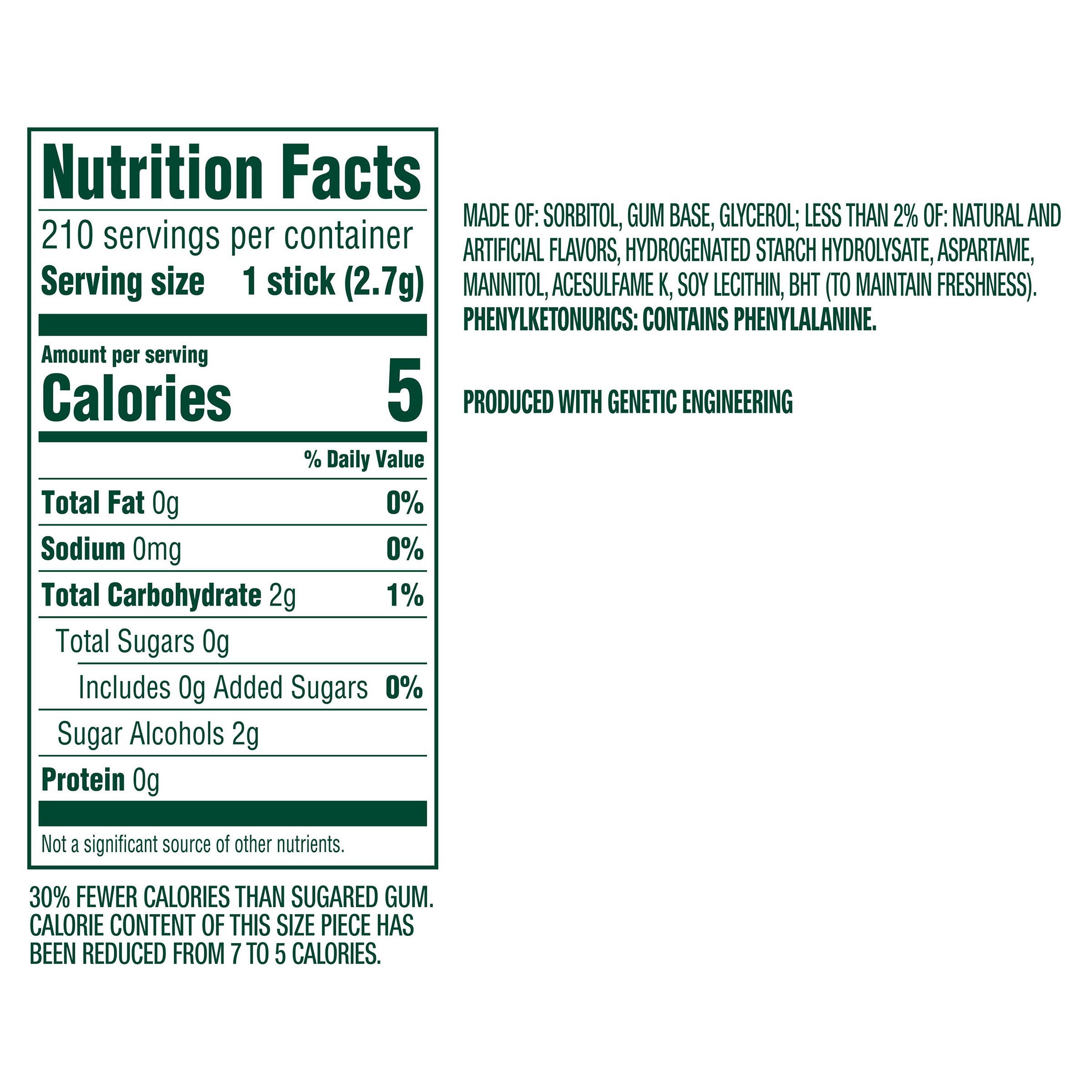 DOUBLEMINT Gum Sugarfree Chewing Gum, 35 Sticks, Pack of 6