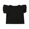 thumbnail image 1 of T-Shirt d'Été pour Bébé Fille à Manches Courtes en Coton, Col à Volants, 1 of 5