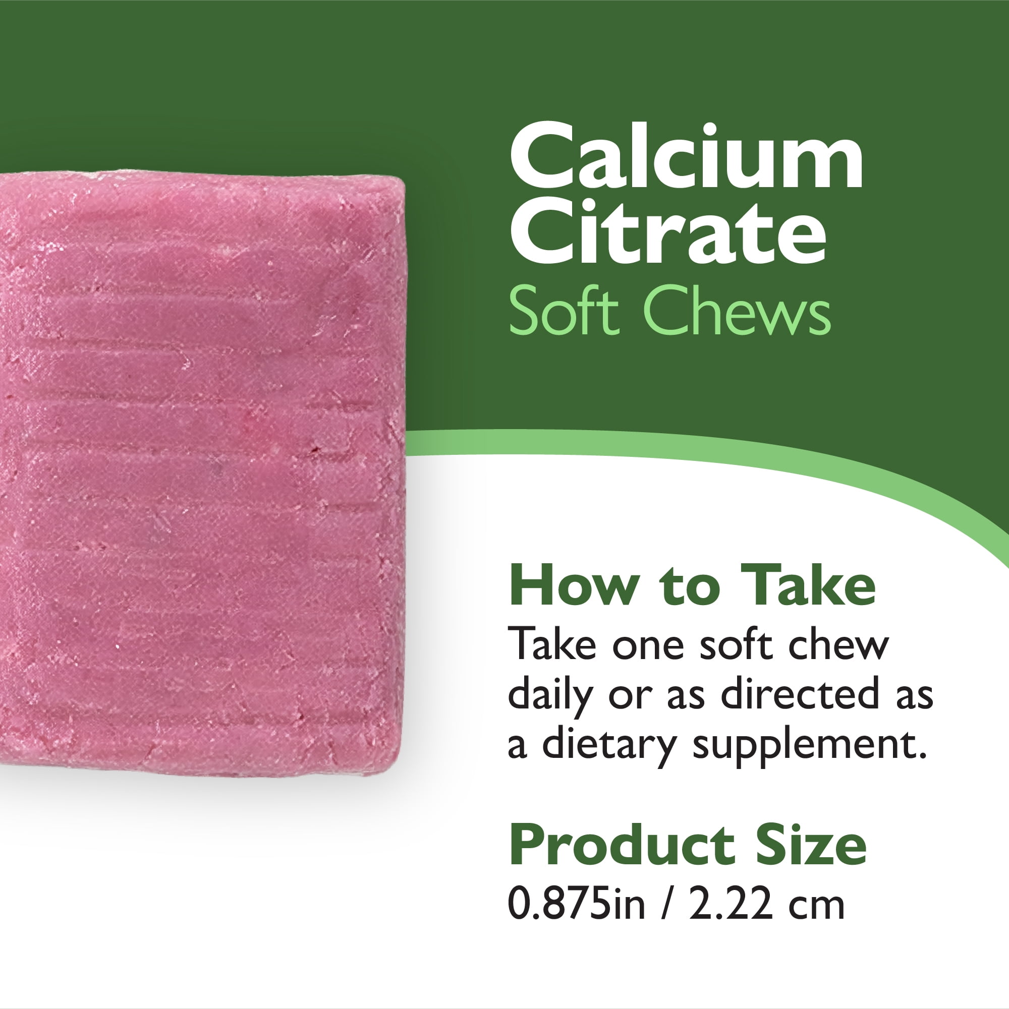 Celebrate Vitamins Calcium Chews, 500 mg Calcium Citrate with Vitamin D, Watermelon, 270 count