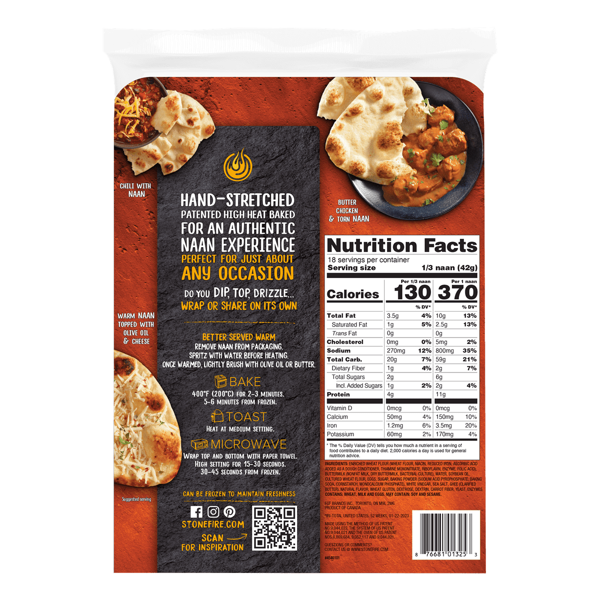 Stonefire® Original Naan Bread, 24.6 oz, 6 Count