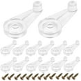 thumbnail image 1 of UPOUART 100Pcs Transparent Mirror Holder Clips Easy Install Glass Support Clamp Brackets for Home, 1 of 5