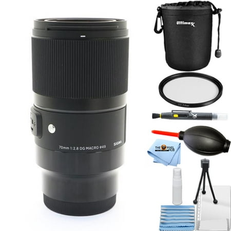 Sigma 70mm f/2.8 DG Macro Art Lens for Sony E #271965 STARTER BUNDLE with Lens Pouch, UV Filter, Cleaning Pen, Blower, Microfiber Cloth and Cleaning (The Best 24 70mm Lens)