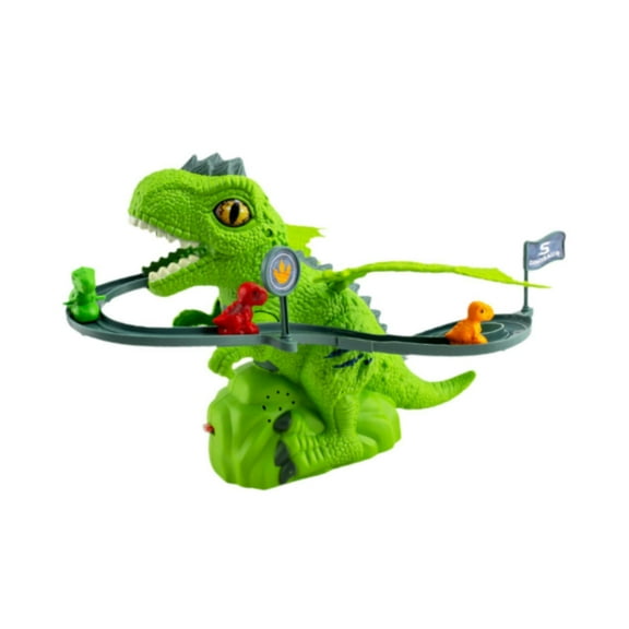 guohui Dinosaur Race Track Toys Funny Climb Stairs Toy for Birthday Gift Boys Girls Green