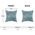 thumbnail image 2 of Boho Pillow Covers 18x18 Set of 2, Teal Carpet Pattern Decorative Throw Pillows Linen Ethnic Design Farmhouse Cushion Pillow Covers for Sofa Couch Outdoor Decor, 2 of 6