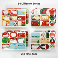 thumbnail image 2 of TinselTags 216 Count Christmas Sticker Tags Xmas Labels Self Adhesive Holiday 54 Different Styles Gift Presents Wrapping, 2 of 7