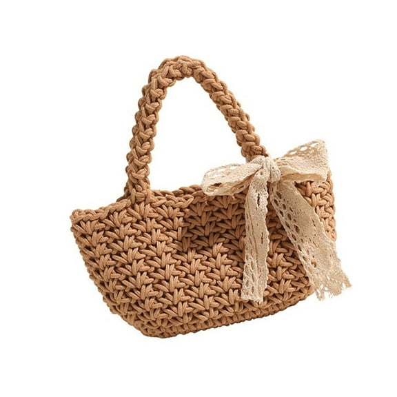 Huhudde Summers Straw Beach Bag for Women Straw Handwoven Toted Bag Straw Clutches Bag Straw Handwoven Top handle Handbag Gifts