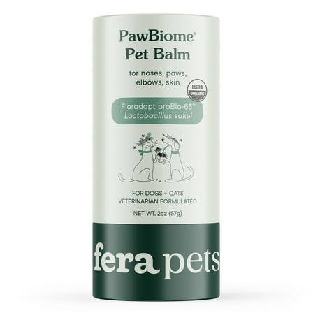 Fera Pets PawBiome® - Cat & Dog Balm for Nose, Skin, & Paws - Encourages Healthy Skin Recovery - 2 oz Stick