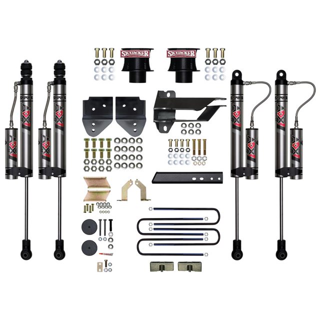 Fits 2017-2020 Ford F-250 Super Duty Skyjacker Suspensions Lift Kit Suspension F1740SKX ADX 2.0 Aluminum Body Remote Reservoir; 4 Inch Front Lift; 4 Inch Rear Lift