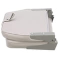 thumbnail image 6 of Boat Seat Low-Back Padded Marine Seat - UV Resistant Vinyl, Aluminum Hinges, 15x16x16 Inch - Gray/Camo Fishing Seats for Boats, Pontoons, & Kayaks, 6 of 7