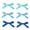 Blue Light Blue Royal, variant on 2.5 Inch Small Satin Hair Bows - Set of 6