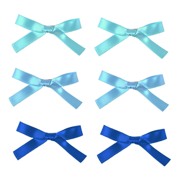 2.5 Inch Small Satin Hair Bows - Set of 6