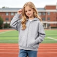 thumbnail image 6 of Jalioing Kids Zip Up Hoodie Casual Long Sleeve Hooded Sweatshirt Jacket with Pocket Teen Boys Girls Solid Outerwear, 6 of 9