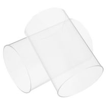 Pawsdot Clear Glass Candle Cover, Windproof and Decorative for Pillar Candles, Soft Flame 2Pcs