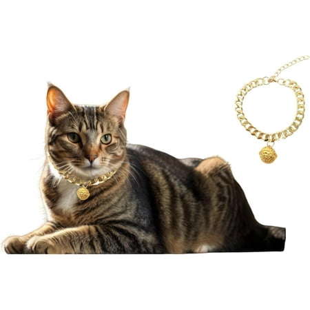 Shukong Gold Chain Collar with  Lightweight Metal Collar for Gifts  Adjustable Cuban Jewelry for s & Dogs (Gold  S)