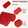 thumbnail image 5 of 10Yards 5 Sizes Sparkle Velvet Ribbon Red Single-Sided Velvet Ribbon, 5 of 9