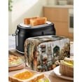 thumbnail image 4 of Pumpkins Fall Toaster Cover 4 Slice, Large Kitchen Appliance Covers, Thanksgiving Floral Farmhouse Modern Art Toaster Oven Cover with Loop, Bread Machine Cover Polyester Dust Cover Protection, 4 of 4