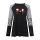 thumbnail image 4 of Pntutb Blusa de manga larga con estampado de moda para mujer Blusa de cuello redondo con rayas Casual tops PNTUTB Pntutb-2548, 4 of 5