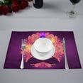 thumbnail image 2 of MKHERT Colorful Mandala Chakras Decor Silhouette in Lotus Position Placemats Table Mats for Dining Room Kitchen Table Decoration 12x18 inch,Set of 4, 2 of 4