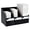 Black, variant on SAYEEC 3 Pack Foldable Paper Storage Organizer, Black Desktop File Organizer Boxes, Plastic File Holder with Labels & Handles, Coffee, Khaki & Orange