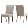 thumbnail image 4 of Weston Home Josephine Linen Rolled Back Parsons Dining Chairs, Set of 2, Beige, 4 of 4