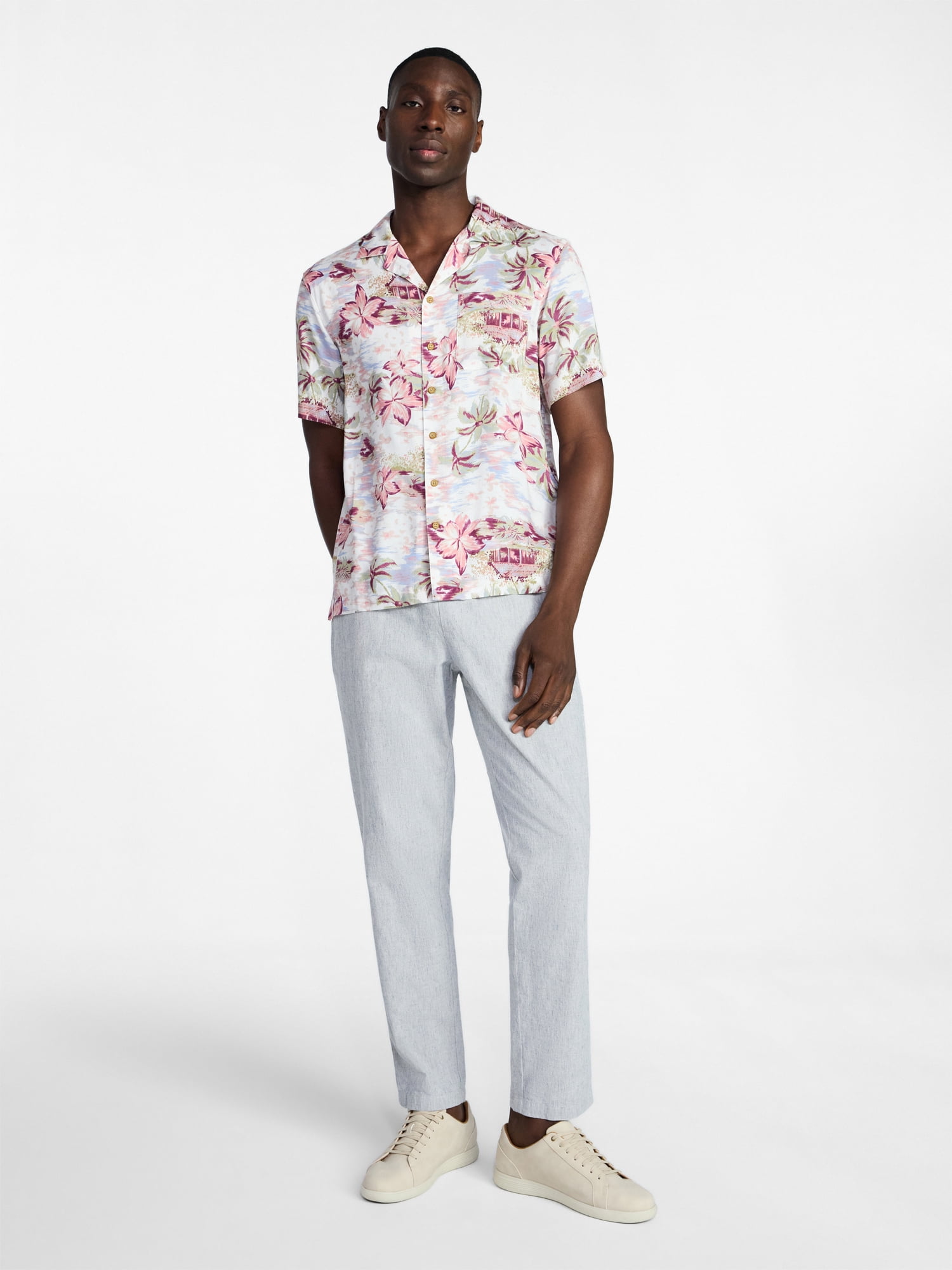 George Men's Linen Blend Weekend Pants, Sizes S-3XL