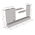 thumbnail image 5 of Wall Mounted Floating Modern Entertainment Center Fly E, Black, F4, 5 of 5