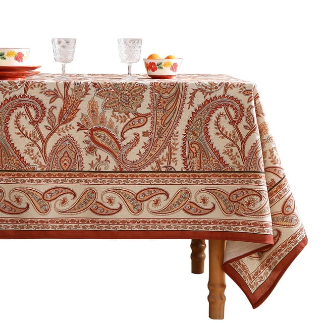 Mantel ISAENNE Designer French Red Linen 160x280cm