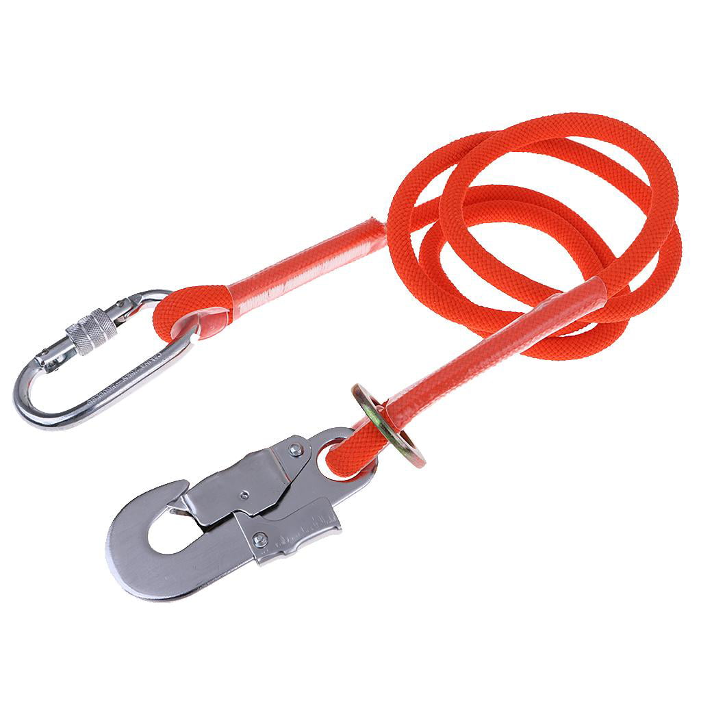 Details about   25KN 12mm Safety Harness Lanyard Strap Fall Protection Aerial Rock Climbing 