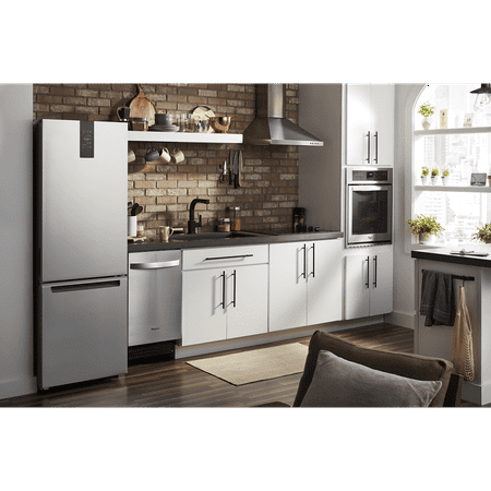 Whirlpool - 12.7 Cu. Ft. Bottom-Freezer Counter-Depth Refrigerator - Stainless steel