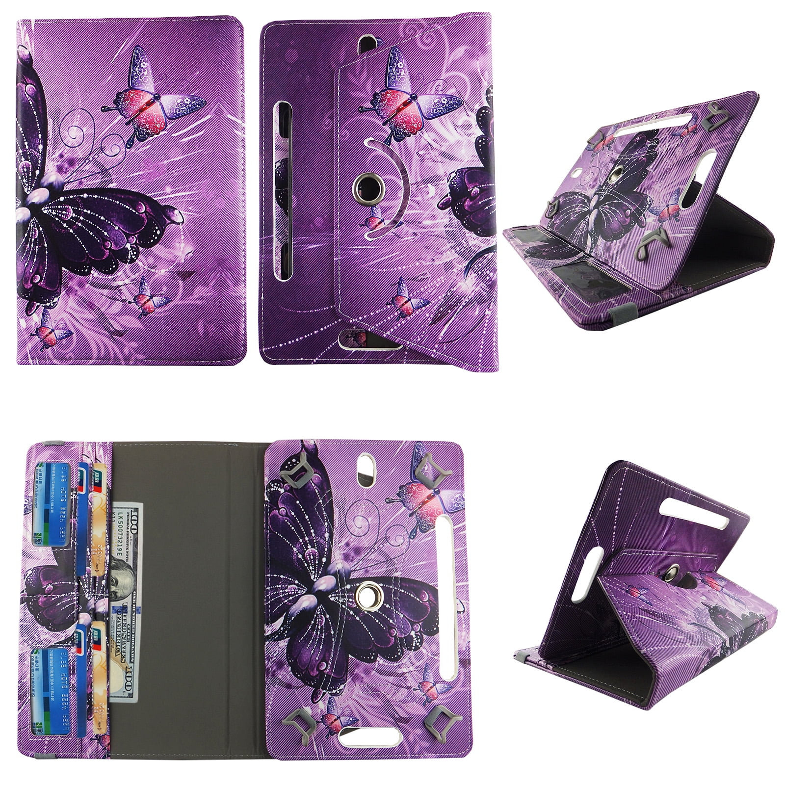 Multi Butterfly tablet case 10 inch for Hipstreet W10 Pro 10" 10inch