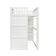 thumbnail image 6 of imerelez Twin Size House Loft Bed With Ladder-White, 6 of 9
