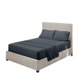 thumbnail image 4 of Juego de ropa de cama para el hogar Sábana de cama Funda de colchón Funda de almohada Juego de ropa de cama de poliéster de color sólido, gris oscuro, gemelo, 3pcs / set kenally HA6267-01B, 4 of 7