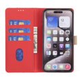 thumbnail image 3 of Premium RFID Blocking Wallet Case for Motorola Moto G35 5G with 3 Card Slots & Stand Red, 3 of 5